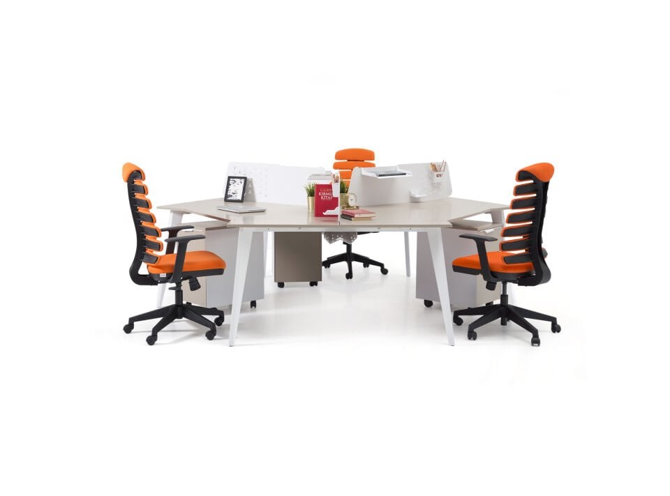 Eco 3'Lü Workstation Çalışma Masası