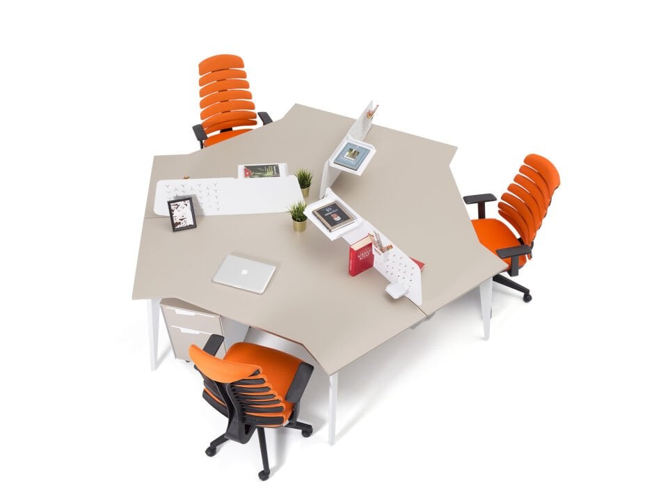 Eco 3'Lü Workstation Çalışma Masası