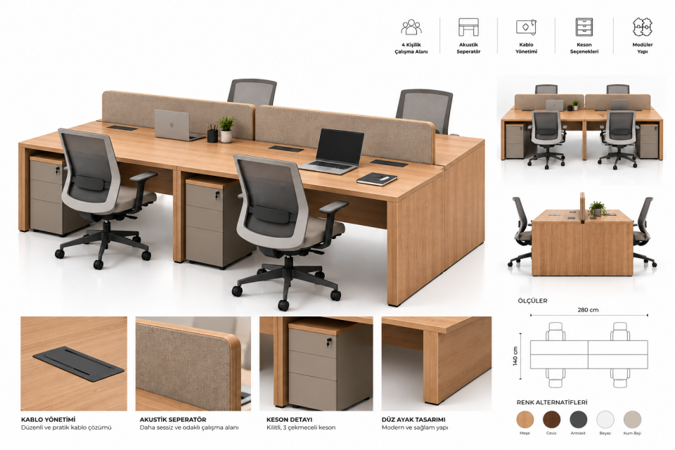 4'Lü Workstation